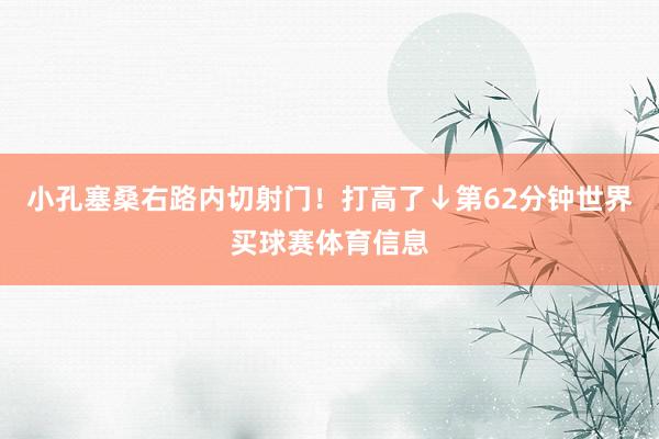 小孔塞桑右路内切射门！打高了↓第62分钟世界买球赛体育信息