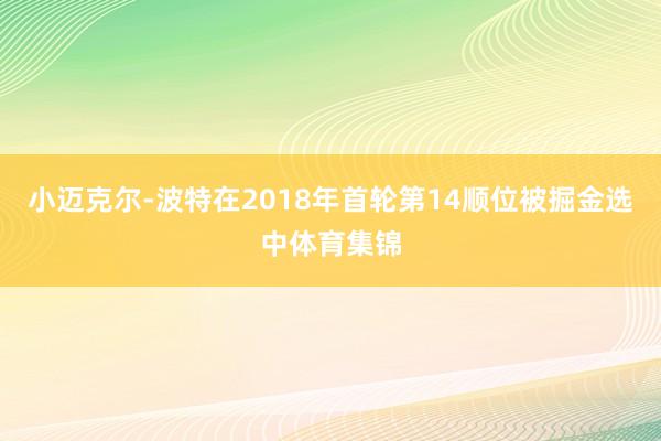 小迈克尔-波特在2018年首轮第14顺位被掘金选中体育集锦