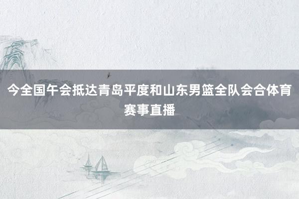 今全国午会抵达青岛平度和山东男篮全队会合体育赛事直播