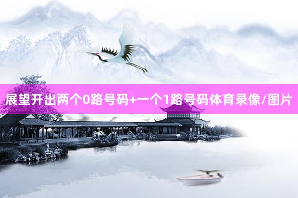 展望开出两个0路号码+一个1路号码体育录像/图片