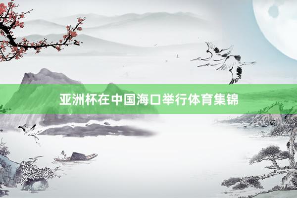 亚洲杯在中国海口举行体育集锦