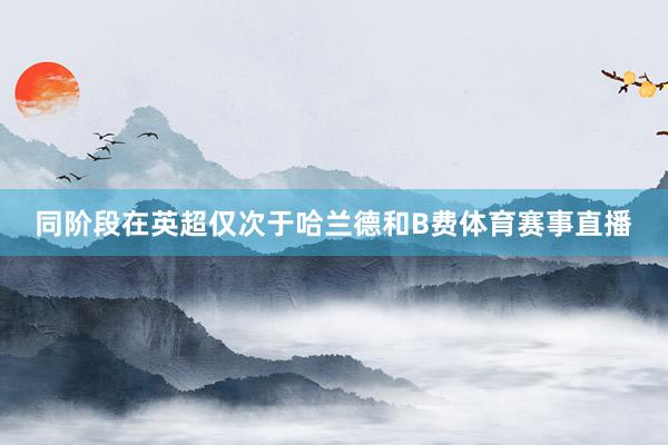 同阶段在英超仅次于哈兰德和B费体育赛事直播