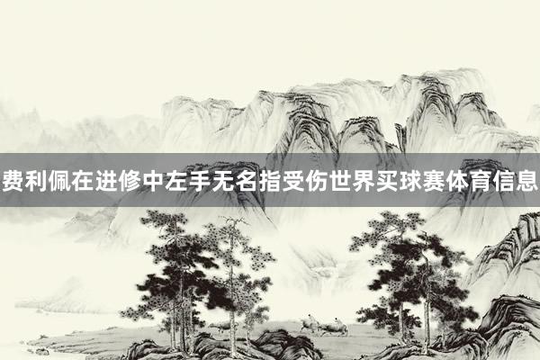 费利佩在进修中左手无名指受伤世界买球赛体育信息