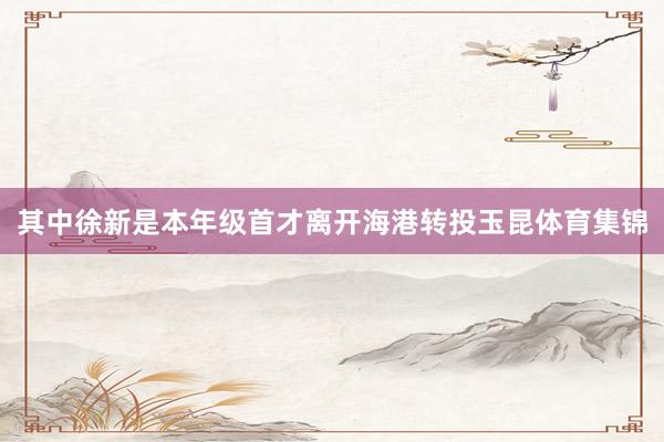其中徐新是本年级首才离开海港转投玉昆体育集锦